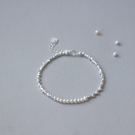 簡約純銀珍珠細手鏈 小眾設計閨蜜女生日禮物