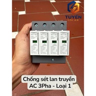 AC surge protector 3Phase 4P/ HAWD 40kA. SPD for Solar electrical cabinets