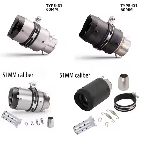 AR 51/60mm universal motorcycle exhaust muffler suitable for Kawasaki 300 400 800 1000 CB300R R3 R6 