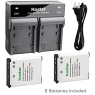 Kastar 2X Battery + Fast Dual Charger for Nikon EN-EL19, Sony NP-BJ1 and Nikon Coolpix S32 S33 A100