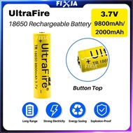 Heavy Duty 18650 9800mAh/2000mAh 3.7V Rechargeable Battery Li-Ion Lithium Batteries Button Top Bater