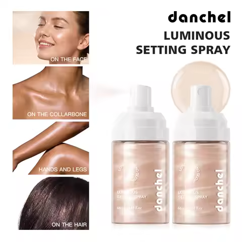 Luminous Setting Spray Long Lasting Hydrating Plumping Shine Makeup Mist Multi Purpose for Face Hair