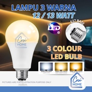 12W E27 LED Bulb 3 Colour Lampu 3 Colour Mentol LED 3C Bright Light Bulb Tahan Lama 3C Lampu Rumah J