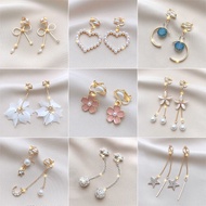 New Flower Cute Clip on Earrings on Ear Non Piercing Earrings Hypoallergenic Charm Jewelry Accessori