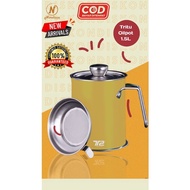 Tritu Oilpot Wadah Penyaring Minyak Kapasitas 1.5 Liter Tempat Penyaringan Minyak Goreng Peniris Min