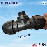 Male Tee Hdpe 50mm - HDPE Pipe T Connection 1 1/ 2 Inch