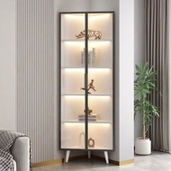 _實木三角櫃簡約拐角酒櫃牆角櫃客廳轉角三角收納櫃多層定制櫃立式