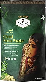 KOKILA Gold Henna Powder 7 filter natural for hand and feet, Mehndi Powder - 200Gm