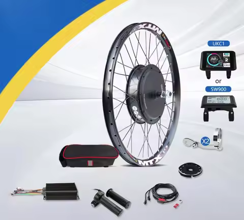 Mxus 3k-turbo Xf40 45h V3 3000W 135-142mm 48-72V Electric Bike Hub Motor Conversion Kit LED Twist Th