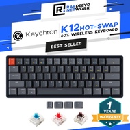 Keychron K12 RGB Wireless Mechanical Keyboard [60% Layout/Type-C/Hot-swappable/Aluminium Body] byj