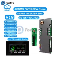 JKBMS V19 Inverter BMS 8S-16S 24V 48V 100A 200A 300A for Li-ion Lifepo4 LTO Battery Household Energy