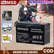Baterai Aki Sepeda Listrik 1 Set Isi 4 12v12ah Msa Hitam /Battery Emergency Lamp/Anak Mobil Mobilan 