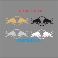 Bull picture cutting Sticker 1 set size 7.5x3cm