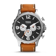 Fossil JR1486 Nate Chronograph Tan Leather Watch Original - Jam Tangan Pria - Fossil JR1486