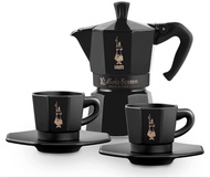 禮盒 意大利 Bialetti Moka Express Italian Coffee Maker Set with 2 Cups plates set 蒸餾咖啡摩卡壺120ML+咖啡杯80ML 2杯