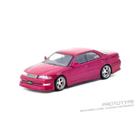 PreSale TW 1:64 VERTEX Toyota Mark II JZX100 Red Metallic Diecast Car Model Collection Toys Tarmac W