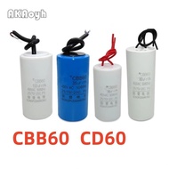 CBB60 CD60 motor water pump start capacitor  4 6 8 10 12 20 25 30 35 40UF 50UF 75UF 100UF 150UF 200U