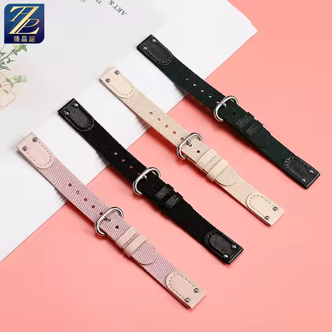 12mm 14mm women's nylon watch strap for Xiaomi 8/Casio/Fiyta/CITIZEN/Armani/DW/TISSOT universal high