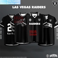 Raiders Las Vegas Fanissues Design Jersey Roundneck Miofiber Material| Baju Deisgn Raiders Unique Ma