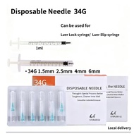 COD 10pcs /100PCS 34G Disposable Beauty needle1.5mm 34G2.5mm 34G4mm 34G6mm english Local delivery
