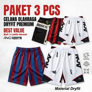 RVC Men's Dryfit Short Sports Pants Pack of 3 PCS - Men's Gym Running Basketball Pants on Sale Print