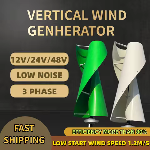 20000W Vertical Wind Turbine Power Generator 12V 24V Free Energy Windmill AC Output Household Kit Co
