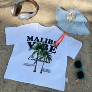 (SUMMER COLLECTION) WHITE COCONUT TREE SUMMER T-SHIRT Boxy Loose Form 100% Cotton 2C