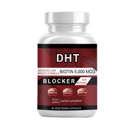 [DHT Blocker Hair Growth Supplement] - 5000mcg Biotin, 60 Capsules, Thick Strong Hair Support