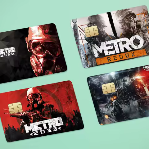 Gaming Metro 2033 Fashion Matte Gold Silver Black Matte Film Skin Sticker Tape For Bank Credit Debit