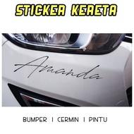 (CUSTOM) STICKER NAMA KERETA