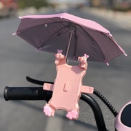 Mobile Phone Holder Electric Car Extension Holder Mobile Phone Holder Rain Cover Small Umbrella Car Battery Car Rainproof Navigation Holder Battery Car