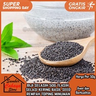SELASIH SEEDS DRIED SELASI TOPPING BASIL SEED 50 GRAM 50G TLASIH DRINKS EASTER RETAIL KILOAN LARGE S