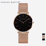 Jam Tangan Wanita Hannah Martin 100% Original Tahan air CEWEK Quartz Perempuan Arloji cewe Tangan