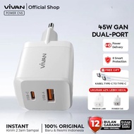 Original Vivan C45 GaN Charger 45W Adapter Travel Adapter Universal with 45 Watt Warranty