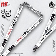GANTUNGAN White CYBER LANYARD FOR CELLPHONE & ID CARDTALI | CYBER PUNK | CYBER CITY