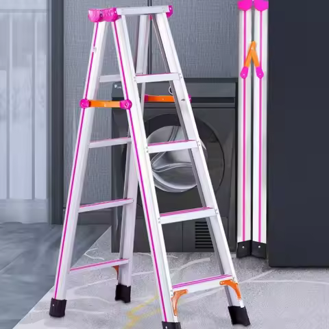 Herringbone Ladder Engineering Ladder Aluminum Alloy Folding Ladder Fork Ladder Anti-skid Wide Pedal