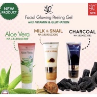 READY TO SHIP ️SYB PEELING GEL ALOE VERA CHARCOAL MILK N SNAIL FACIAL GLOWING GLOW PEELING GEL FACIA
