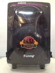 ตู้ลำโพงมีเครื่องขยายเสียงในตัว ตู้ลำโพงแบบพกพา เคลื่อนที่ มีล้อลาก Fanny HF-200 FN-10BT 100W
