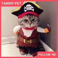 HOMEDECOR Funny Pet Cat Costumes Pirate Skull Pattern Halloween Party Costume Clothes R5W6