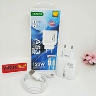 Charger oppo A53 120W Support FastCharging super Vooc kompatible semua hp smartphone android