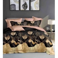 cadar queen with comforter 7 in 1 brown flowers set queen bedsheet with comforter
