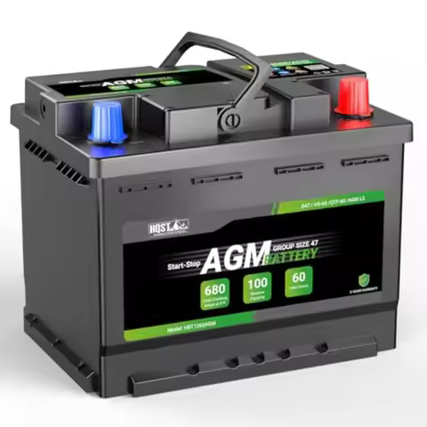 H5 Group 47 AGM Automotive Battery 12V 60Ah 680 CCA 100RC Maintenance-Free Car Battery for Sedan SUV