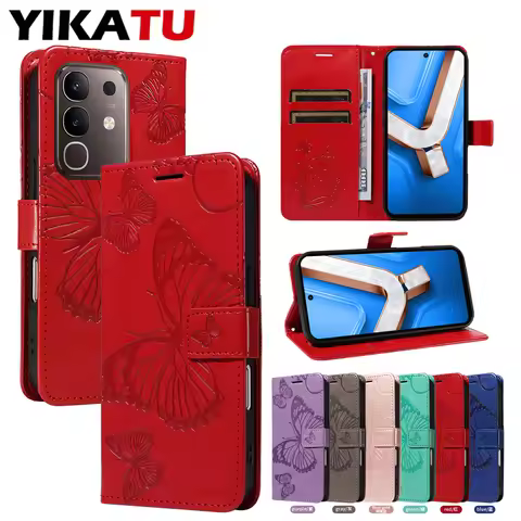 Wallet Case For VIVO Y300T Y200i 5G Y200E Y200 Y78 Plus Y39 Y29S Y29 Y28 Y27 Y22S Y22 Y21 Y21D Y400 