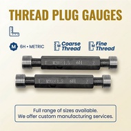 M31-M70 Metric Thread Plug Gauge GO/NO GO,6H Tolerance Coarse Fine Thread Gauge For M Series Thread 