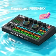 Bonkyo F999/F999MAX/F999NEO + M996 Set Soundcard & Mikrofon Peralatan Live Streaming Rekaman Bernyan