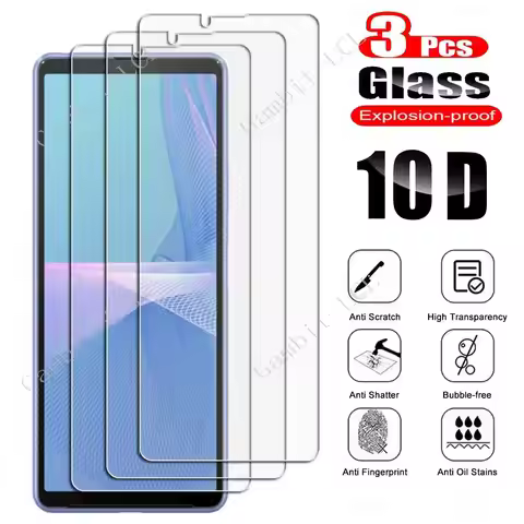 3PCS For Sony Xperia 1 IV Ace III 10 III Lite Pro-I 5 Xperia1 II Xperia5 Xperia10 Tempered Glass Pro