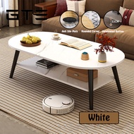 GTE 2 Layer Wooden Coffee Table Rounded Corner Home Living Room Small Tea Side Table - Fulfilled by 