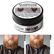 80g Men Straightening Beard Cream For Men Long Curly Beard Care Cream G7f9