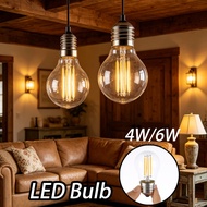 E27 Retro LED Filament Lamp E14 B22 Bayonet  4W 6W 220V G45 LED light bulb Clear Glass Case Vintage 