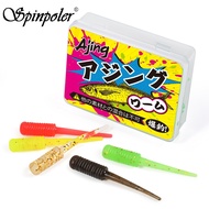 High Elastic TPR Soft Worm Lure 27mm 0.1g Glow PinTail Micro Ajing Bait Floating Fishing Bait Light 
